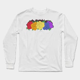 Gay Pride Flower Crown Long Sleeve T-Shirt